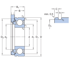 SKF BMO-6204/048S2/UA008A Sabit Bilyalı Rulmanlar (Dış Çap 46,56 mm - Genişlik 14 mm)
