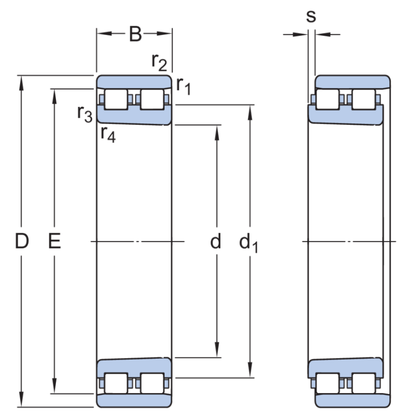 SKF NN 3022 K-TN9/SP-C2-W33 Silindirik Makaralı Rulmanlar (Dış Çap 170mm - Genişlik 45mm)