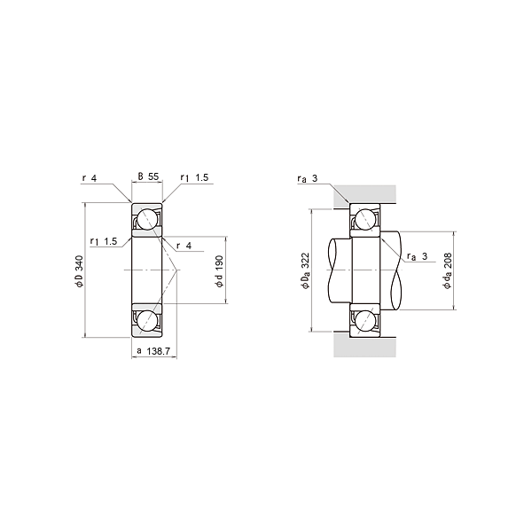 NSK 7238-B Mil yatakları