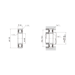 NSK 6016-ZZ-CM Sabit bilyalı rulmanlar
