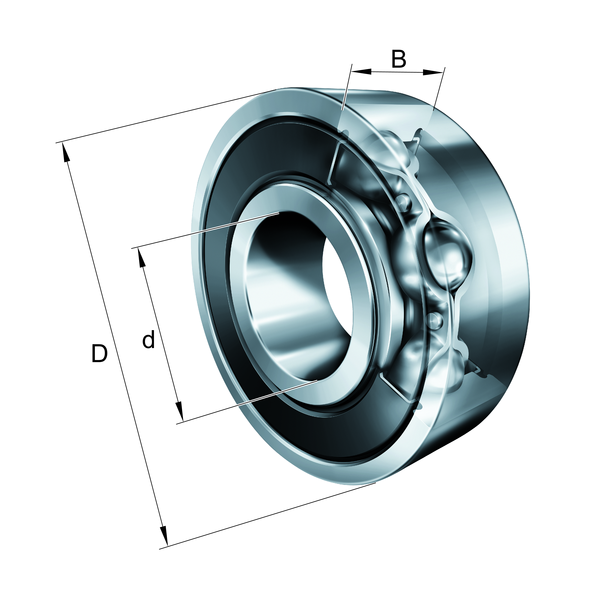 FAG S61902-2RSR-HLC  Paslanmaz Çelik Bilyalı Rulman