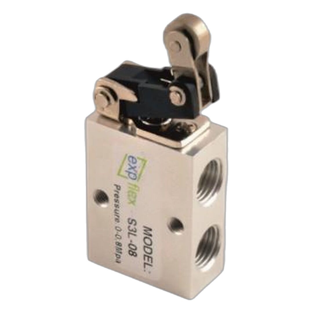 EXPFLEX S3L-06 1/8'' 3/2 Mafsal Makaralı 1/8'' 3-2 Pnömatik Valf S3L-06