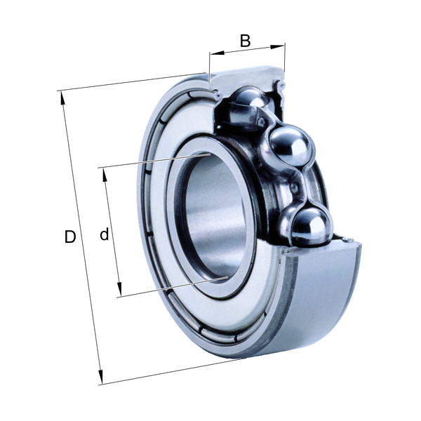 FAG S685-2Z-HLC  Paslanmaz Çelik Bilyalı Rulman