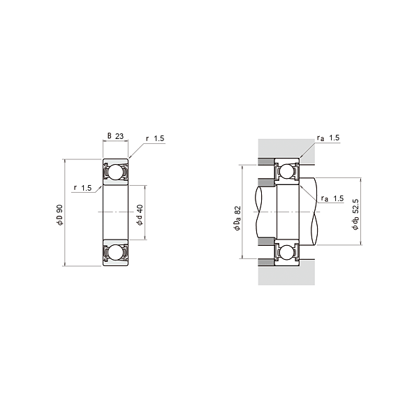 NSK BL308 ZZ Sabit bilyalı rulmanlar