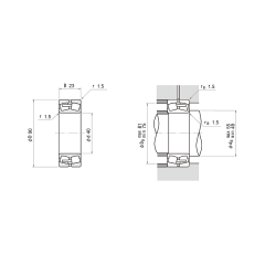 NSK 21308 EA-E4-C3 Oynak makaralı rulmanlar