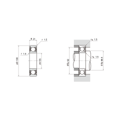 NSK BL211 ZZ Sabit bilyalı rulmanlar